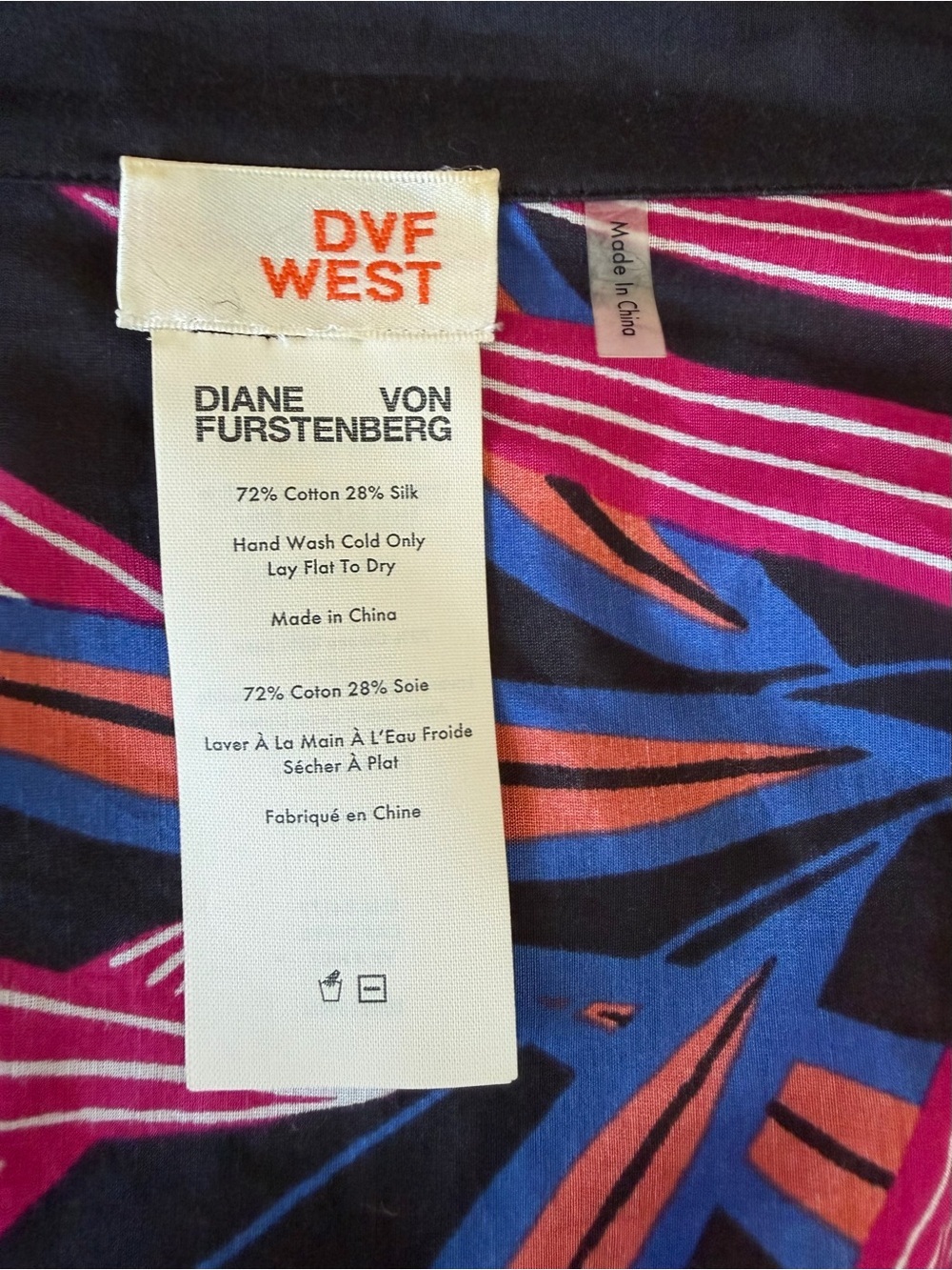 DVF West Silk Wrap Shawl Beach Cover Up Kimono - Picture 6 of 9